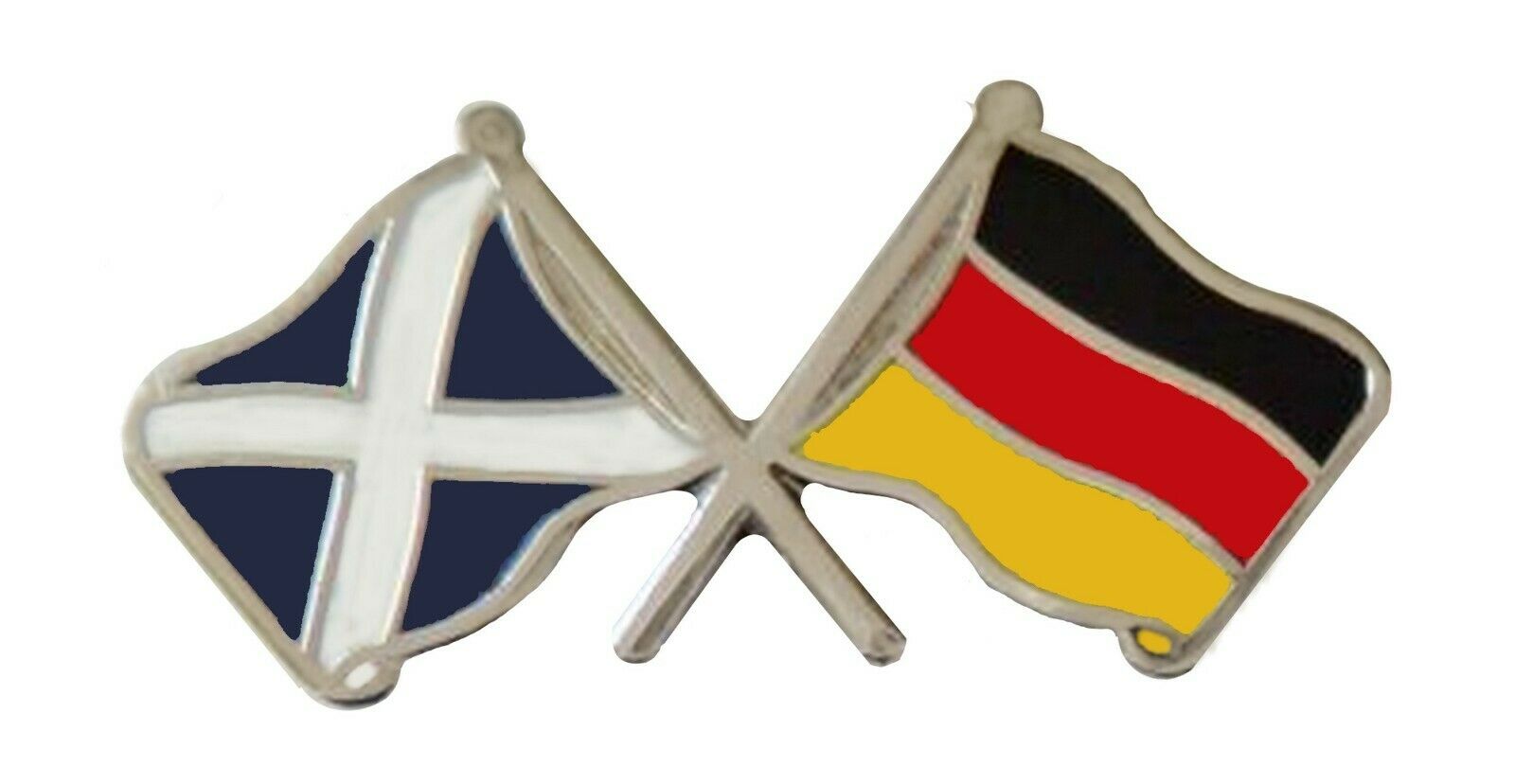 Germany Flag & Scotland Flag Friendship Courtesy Pin Badge
